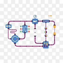 创意扁平管道图.-空若网 创意扁平管道图.-空若网