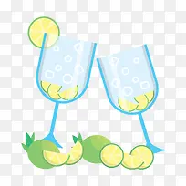 柠檬片和杯子-空若网 柠檬片和杯子-空若网