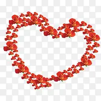 红色鲜花爱心设计造型-空若网 红色鲜花爱心设计造型-空若网