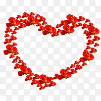 红色鲜花爱心造型-空若网 红色鲜花爱心造型-空若网