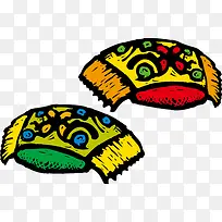 卡通彩色花枕头矢量-空若网 卡通彩色花枕头矢量-空若网