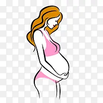 手绘怀孕的女人-空若网 手绘怀孕的女人-空若网