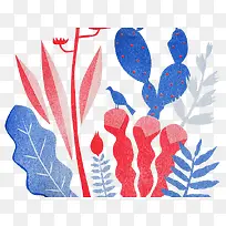 手绘花草仙人草花儿-空若网 手绘花草仙人草花儿-空若网