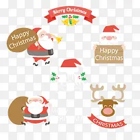 6款可爱圣诞标签矢量素材-空若网 6款可爱圣诞标签矢量素材-空若网