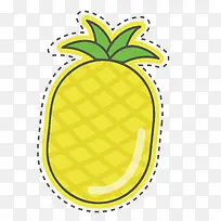 手绘卡通菠萝-空若网 手绘卡通菠萝-空若网