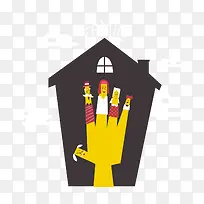 手指插画-空若网 手指插画-空若网