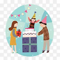 过生日的一家人-空若网 过生日的一家人-空若网