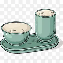 绿色杯子卡通插画-空若网 绿色杯子卡通插画-空若网