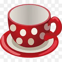 红色个性杯子卡通插画-空若网 红色个性杯子卡通插画-空若网