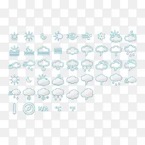 蓝色边框天气标志-空若网 蓝色边框天气标志-空若网