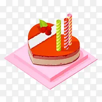 手绘爱心状生日蛋糕-空若网 手绘爱心状生日蛋糕-空若网