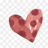 棕色的手绘爱心装饰-空若网 棕色的手绘爱心装饰-空若网