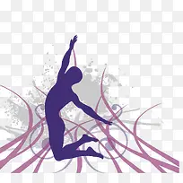 水彩和跳跃的人-空若网 水彩和跳跃的人-空若网