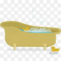 洗澡盆矢量素材-空若网 洗澡盆矢量素材-空若网