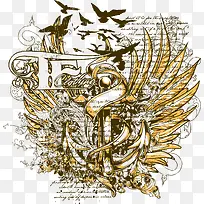 翅膀小鸟印花-空若网 翅膀小鸟印花-空若网