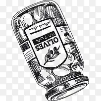 手绘瓶装钙片-空若网 手绘瓶装钙片-空若网