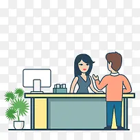 扁平化场景人物矢量素材-空若网 扁平化场景人物矢量素材-空若网