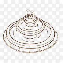 手绘喷泉-空若网 手绘喷泉-空若网