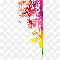 彩色的竹子-空若网 彩色的竹子-空若网