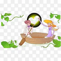 划船的男女-空若网 划船的男女-空若网