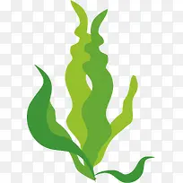 渐变绿色矢量海草-空若网 渐变绿色矢量海草-空若网