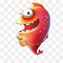 橙色斑点卡通鱼-空若网 橙色斑点卡通鱼-空若网