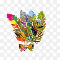 彩色羽毛扇-空若网 彩色羽毛扇-空若网