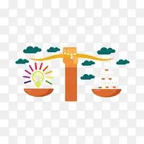 矢量创意天平创意图案-空若网 矢量创意天平创意图案-空若网