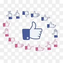 点赞矢量素材-空若网 点赞矢量素材-空若网