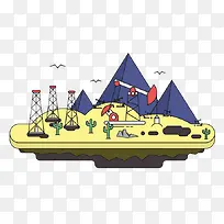 夜景沙漠铁塔电线-空若网 夜景沙漠铁塔电线-空若网