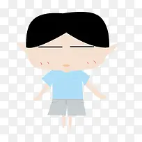 手绘卡通可爱宅男-空若网 手绘卡通可爱宅男-空若网