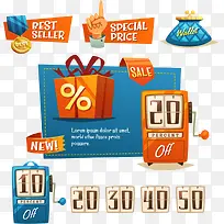 时尚的网店促销标签设计,-空若网 时尚的网店促销标签设计,-空若网