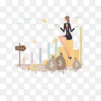 卡通美女插画-空若网 卡通美女插画-空若网