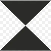 黑色沙漏三角形装饰图片-空若网 黑色沙漏三角形装饰图片-空若网