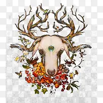 创意鹿头插画-空若网 创意鹿头插画-空若网