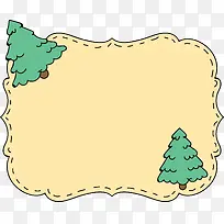 圣诞树文字边框标签-空若网 圣诞树文字边框标签-空若网