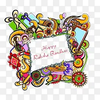 彩色生日祝贺边框-空若网 彩色生日祝贺边框-空若网