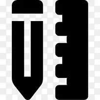 铅笔和尺子图标-空若网 铅笔和尺子图标-空若网