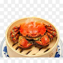产品实物大闸蟹蒸笼青花瓷盘子-空若网 产品实物大闸蟹蒸笼青花瓷盘子-空若网