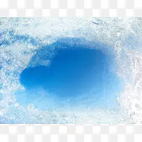 蓝色冰晶背景-空若网 蓝色冰晶背景-空若网