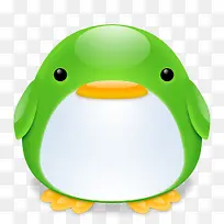 绿色可爱的多彩胖企鹅-空若网 绿色可爱的多彩胖企鹅-空若网