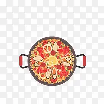 卡通海鲜芝士火锅摆摆拍素材-空若网 卡通海鲜芝士火锅摆摆拍素材-空若网