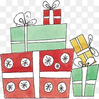 节日促销手绘礼物堆-空若网 节日促销手绘礼物堆-空若网