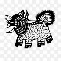 麒麟动物剪纸-空若网 麒麟动物剪纸-空若网