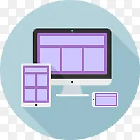 电脑圆形带阴影-空若网 电脑圆形带阴影-空若网