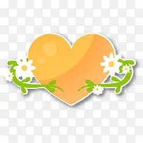 情人节黄色爱心装饰-空若网 情人节黄色爱心装饰-空若网