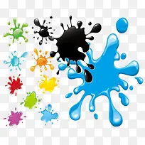 彩色颜料泼墨-空若网 彩色颜料泼墨-空若网