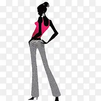 时尚美女人物侧面-空若网 时尚美女人物侧面-空若网