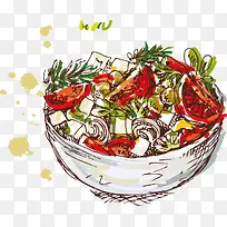 手绘西餐-空若网 手绘西餐-空若网