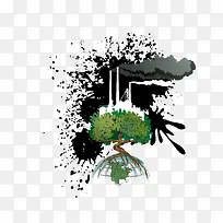 矢量水墨和树-空若网 矢量水墨和树-空若网